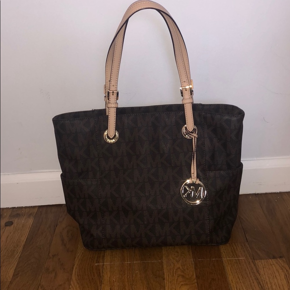 Brown Monogram Michael Kors Tote